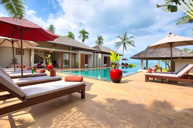 luxury pool terrace