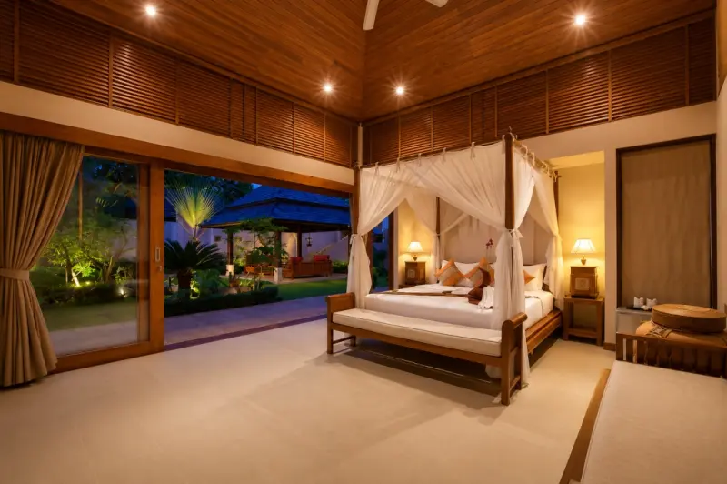 tropical villa bedroom